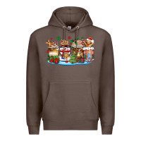 Coffee christmas cookie coffee cups Premium Hoodie - Zillion Design Studio