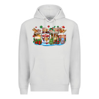 Dove Grey christmas cookie coffee cups Premium Hoodie - Zillion Design Studio