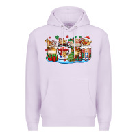 Lilac christmas cookie coffee cups Premium Hoodie - Zillion Design Studio