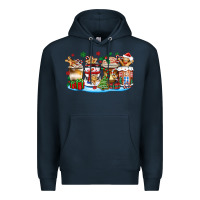 Navy christmas cookie coffee cups Premium Hoodie - Zillion Design Studio