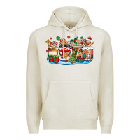 Oatmeal Heather christmas cookie coffee cups Premium Hoodie - Zillion Design Studio