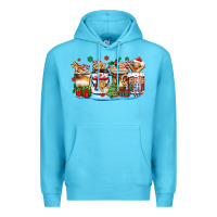 Ocean Blue christmas cookie coffee cups Premium Hoodie - Zillion Design Studio