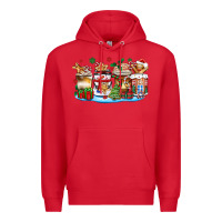 Red christmas cookie coffee cups Premium Hoodie - Zillion Design Studio