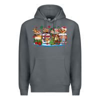 Rock christmas cookie coffee cups Premium Hoodie - Zillion Design Studio