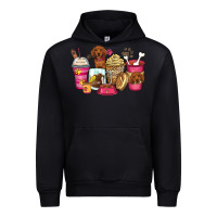 Black dachshund coffee cups Urban Hoodie - Zillion Design Studio
