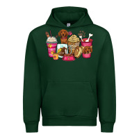 Foreset Green dachshund coffee cups Urban Hoodie - Zillion Design Studio