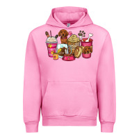 Fuchsia Pink dachshund coffee cups Urban Hoodie - Zillion Design Studio