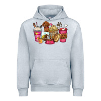 Heather Grey dachshund coffee cups Urban Hoodie - Zillion Design Studio