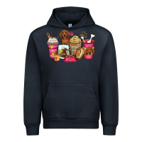 Navy dachshund coffee cups Urban Hoodie - Zillion Design Studio
