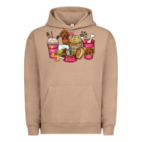 Pigment Burro dachshund coffee cups Urban Hoodie - Zillion Design Studio