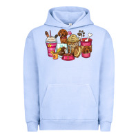Pigment Grape Ice dachshund coffee cups Urban Hoodie - Zillion Design Studio