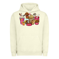 Pigment Pistachio dachshund coffee cups Urban Hoodie - Zillion Design Studio