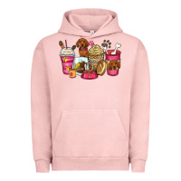 Pigment Salmon dachshund coffee cups Urban Hoodie - Zillion Design Studio