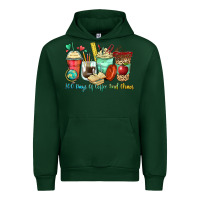 Forest Green 100 days of coffee and chaos coffee cups Urban Hoodie - Zillion Design Studio