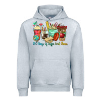 Heather Grey 100 days of coffee and chaos coffee cups Urban Hoodie - Zillion Design Studio