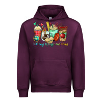 Mauve Wine 100 days of coffee and chaos coffee cups Urban Hoodie - Zillion Design Studio