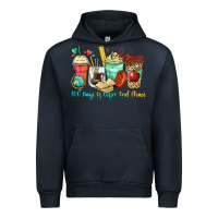 Navy 100 days of coffee and chaos coffee cups Urban Hoodie - Zillion Design Studio