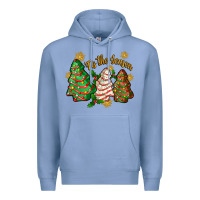 Colony Blue tis the season christmas cake Premium Hoodie - Zillion Design Studio