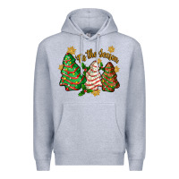 Heather Grey tis the season christmas cake Premium Hoodie - Zillion Design Studio
