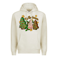 Oatmeal Heather tis the season christmas cake Premium Hoodie - Zillion Design Studio