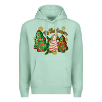 Seafoam tis the season christmas cake Premium Hoodie - Zillion Design Studio