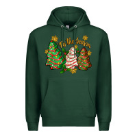 Sports Green tis the season christmas cake Premium Hoodie - Zillion Design Studio