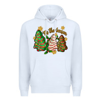 White tis the season christmas cake Premium Hoodie - Zillion Design Studio