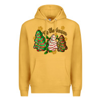 Mustard tis the season christmas cake Premium Hoodie - Zillion Design Studio