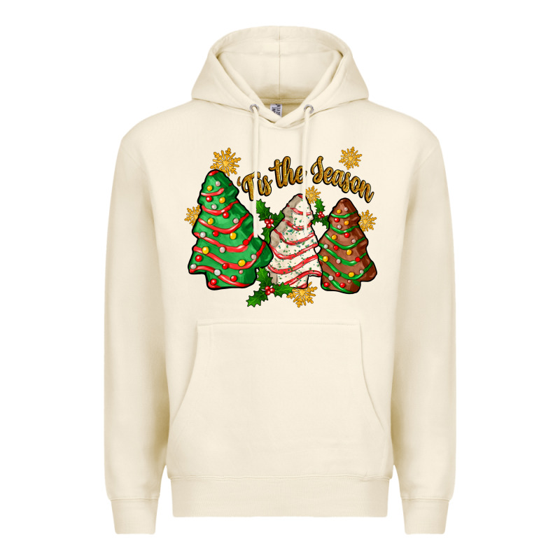 Tis The Season Christmas Cake Premium Hoodie by Zillion Design Studio | Teevron