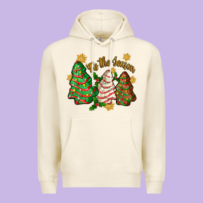 Tis The Season Christmas Cake Premium Hoodie Designed By Zillion Design Studio