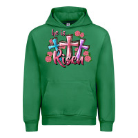 Emerald He Is Risen Cross Urban Hoodie - RanaPortraitStore