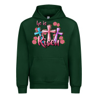 Forest Green He Is Risen Cross Urban Hoodie - RanaPortraitStore