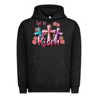 Pigment Black He Is Risen Cross Urban Hoodie - RanaPortraitStore