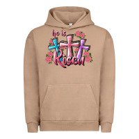 Pigment Burro He Is Risen Cross Urban Hoodie - RanaPortraitStore