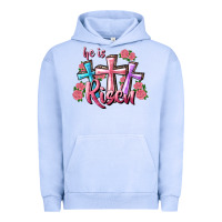 Pigment Grape Ice He Is Risen Cross Urban Hoodie - RanaPortraitStore