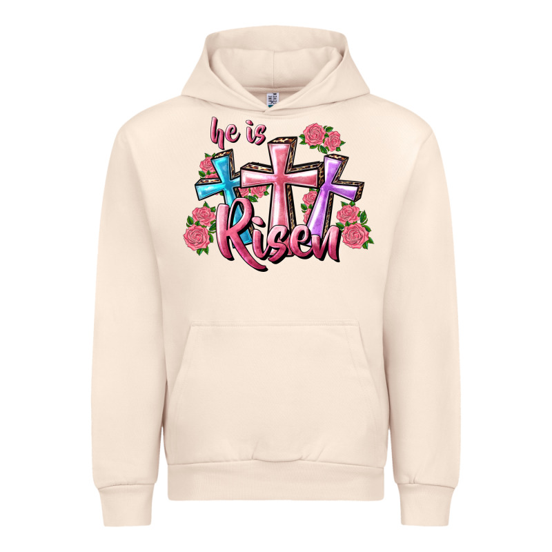 He Is Risen Cross Urban Hoodie by RanaPortraitStore | Teevron