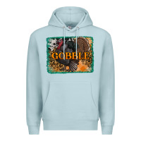 Blue Mist thanksgiving turkey gobble with background Premium Hoodie - RanaPortraitStore