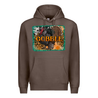 Coffee thanksgiving turkey gobble with background Premium Hoodie - RanaPortraitStore
