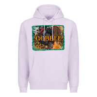 Lilac thanksgiving turkey gobble with background Premium Hoodie - RanaPortraitStore