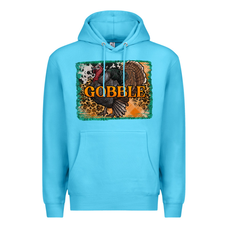 Thanksgiving Turkey Gobble With Background Premium Hoodie by RanaPortraitStore | Teevron