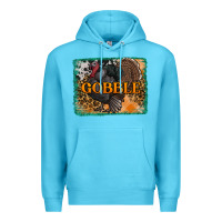 Ocean Blue thanksgiving turkey gobble with background Premium Hoodie - RanaPortraitStore