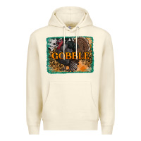Sandshell thanksgiving turkey gobble with background Premium Hoodie - RanaPortraitStore