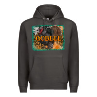 Smoke thanksgiving turkey gobble with background Premium Hoodie - RanaPortraitStore