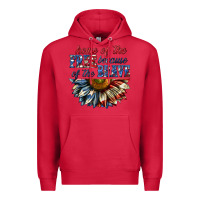 Cardinal home of the free because of the brave sunflower bi Premium Hoodie - texasbilliewilder