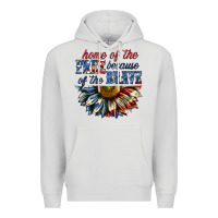 Dove Grey home of the free because of the brave sunflower bi Premium Hoodie - texasbilliewilder