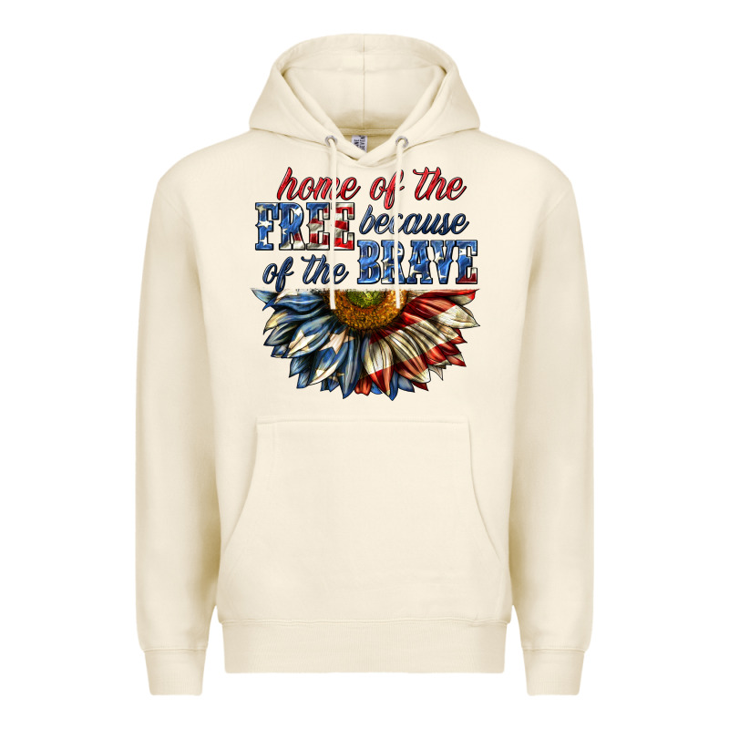 Home Of The Free Because Of The Brave Sunflower Bi Premium Hoodie by texasbilliewilder | Teevron