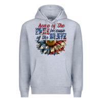 Home Of The Free Because Of The Brave Sunflower Bi Premium Hoodie | Teevron