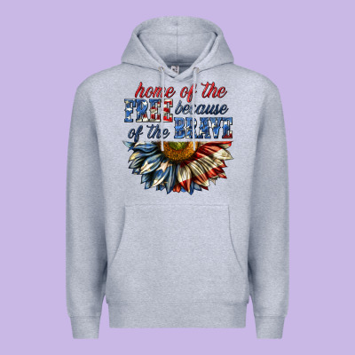 Home Of The Free Because Of The Brave Sunflower Bi Premium Hoodie Designed By Texasbilliewilder
