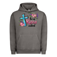 Pigment Tornado He Is Risen Indeed Cross And Flowers Urban Hoodie - RanaPortraitStore