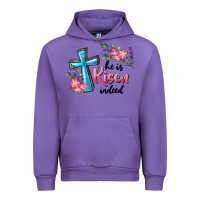 Tulip He Is Risen Indeed Cross And Flowers Urban Hoodie - RanaPortraitStore